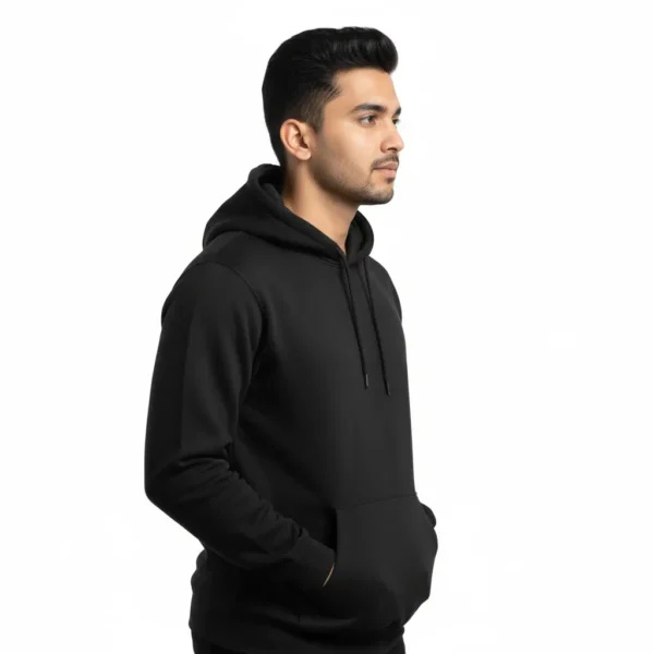 Premium Black Hoodie - Image 3