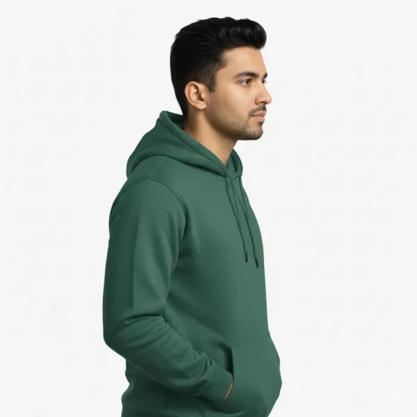 Premium Forest Green Hoodie - Image 3