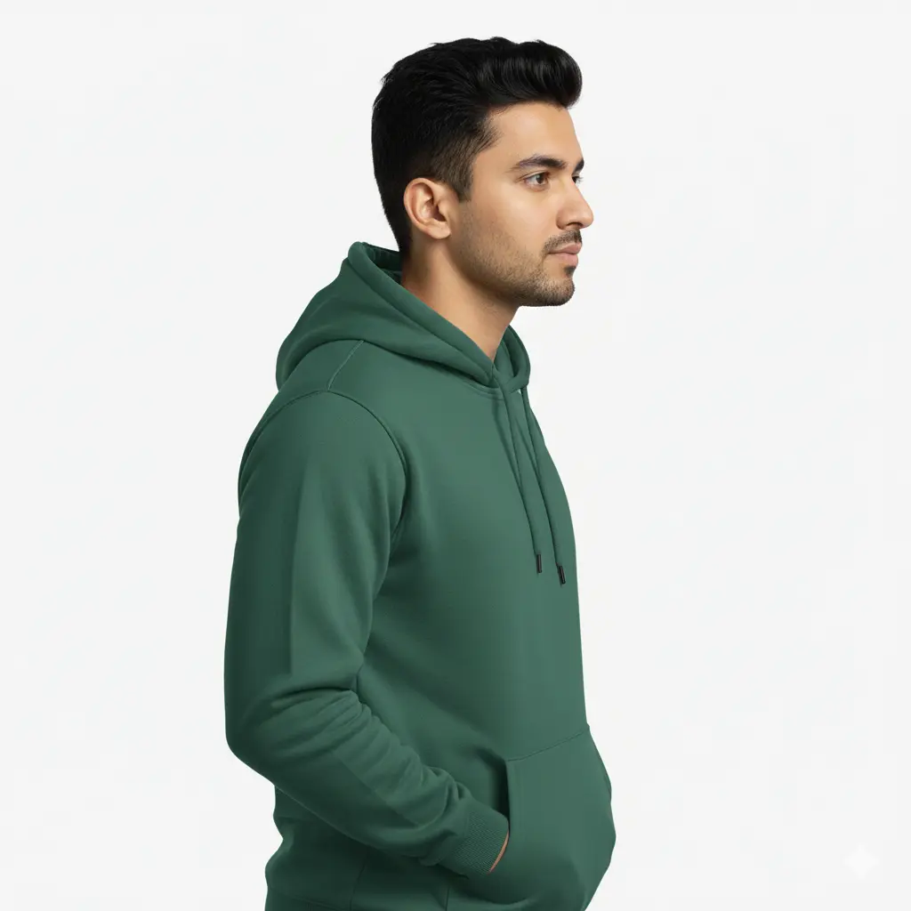 Premium Forest Green Hoodie - Image 3