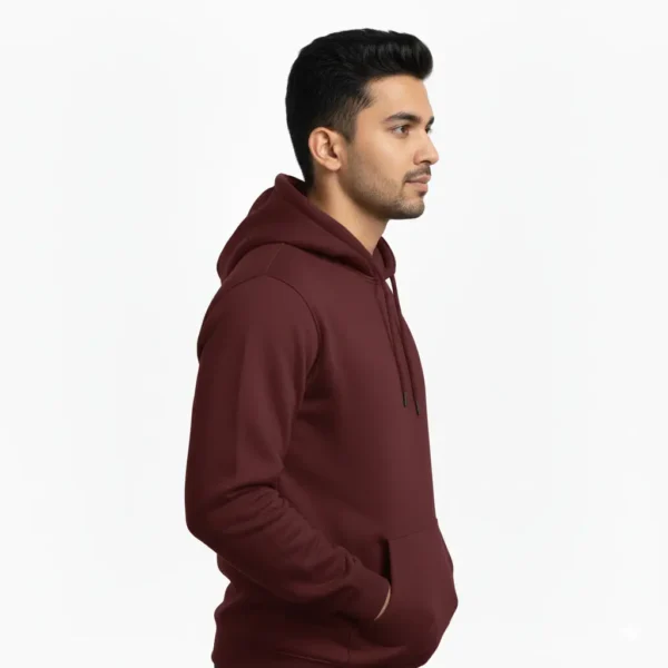 Premium Maroon Hoodie - Image 3